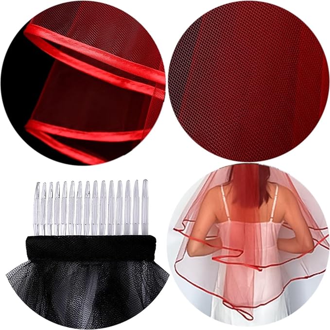 Women's Short Wedding Veils - Image 6