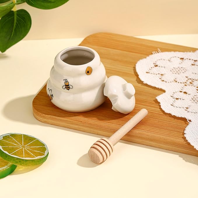 12 Sets Ceramic Bee-Happy Honey Pot - Image 5