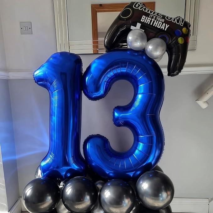 Navy Blue 5 Balloon Number, 40 Inch Number 5 Balloon Big Dark Blue 5 Foil Mylar - Image 4