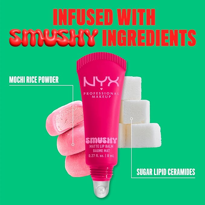 NYX PROFESSIONAL MAKEUP Smushy Matte Lip Balm, Tinted Lip Moisturizer - Image 6
