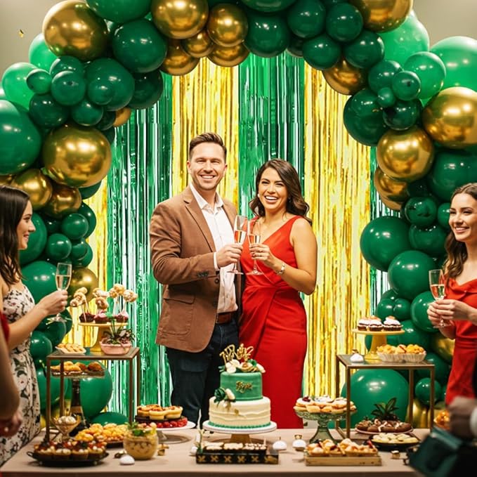 BEISHIDA 2Pcs Green Gold Door Streamers Congrats Grade 2025 Decoration Backdrop - Image 3