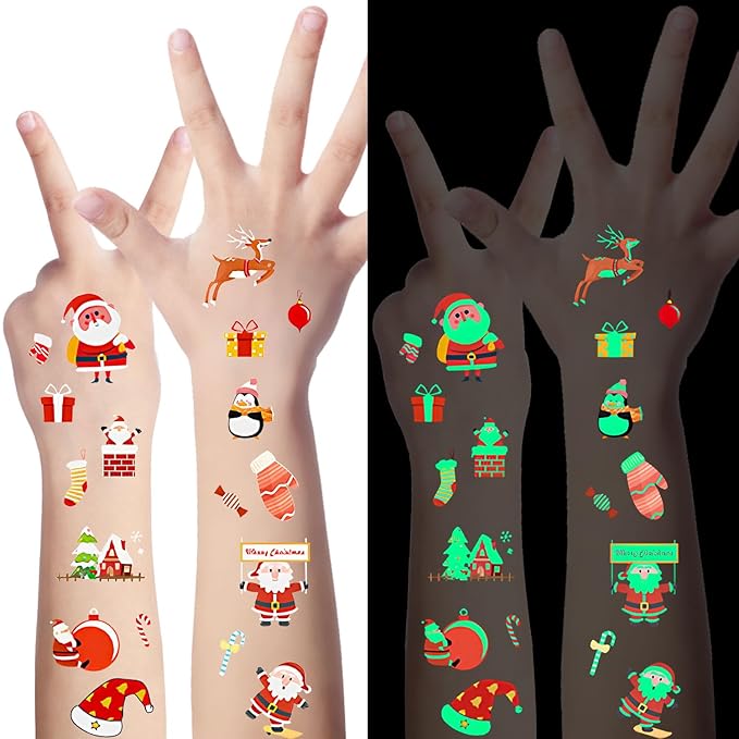 LOMIMOS 240PCS Christmas Temporary Tattoos by LOMIMOS