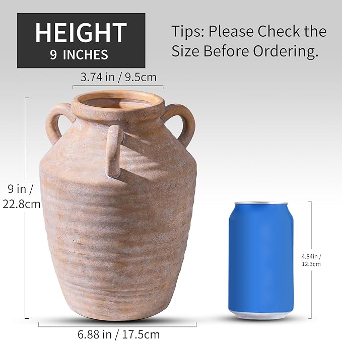 Vintage Terracotta Ceramic Vase - Image 3