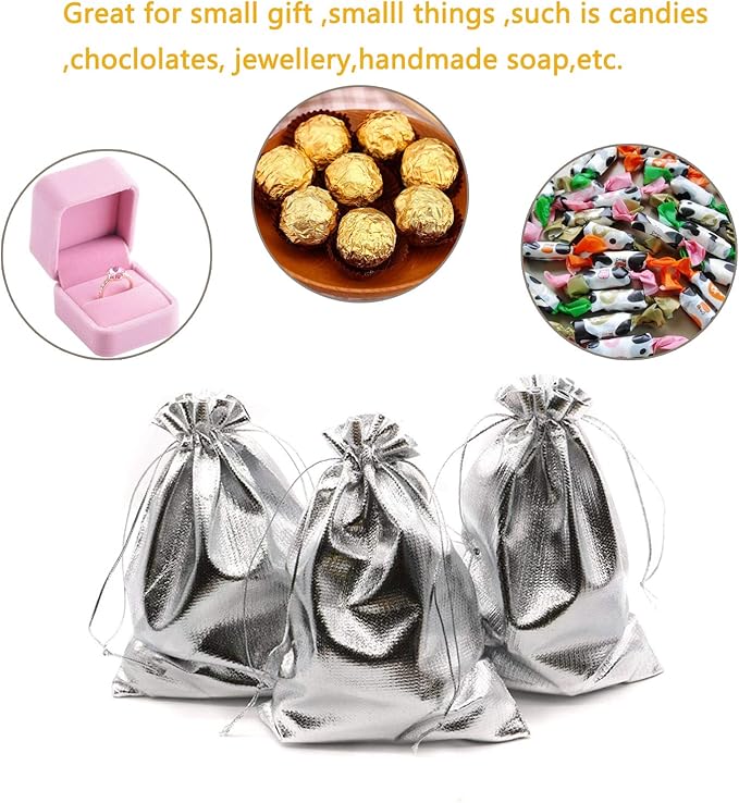Drawstring Organza Jewelry Pouches) - Image 2