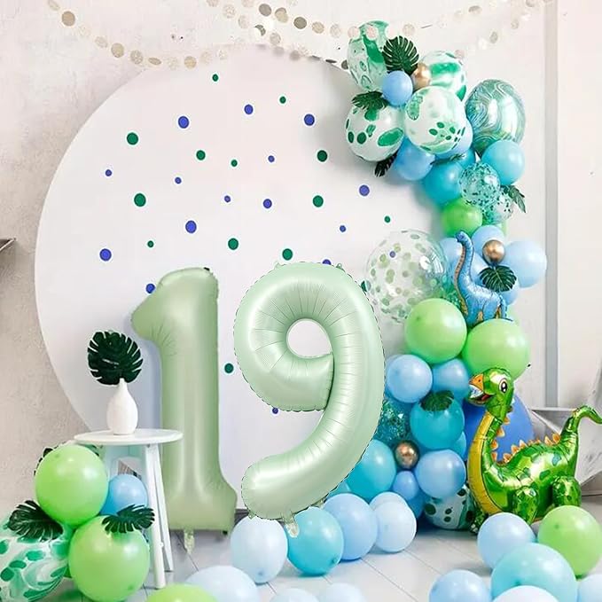 40 Inch Olive Green Number 9 Balloon Big Self Inflating Foil Number Balloons 0-9 - Image 4