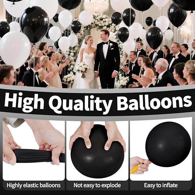 KAWKALSH Black Balloon 12 Inch - Image 3
