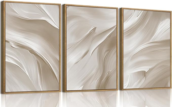 myusuar 3 Piece Large Abstract Framed Wall Art by Unknown