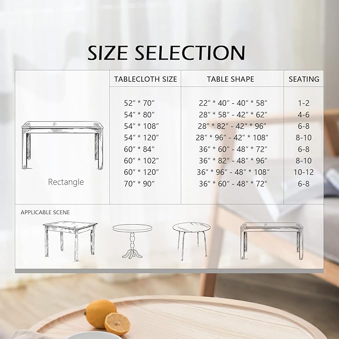 MYSKY HOME 60x102 Boho Rectangle Tablecloth Linen Farmhouse Tablecloth - Image 7