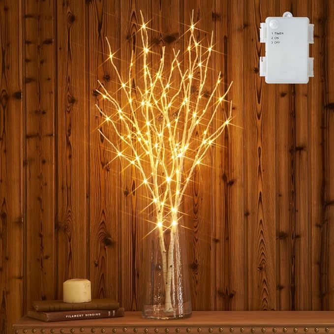 Hairui Lighted Artificial Twig Birch Branch by Hairui
