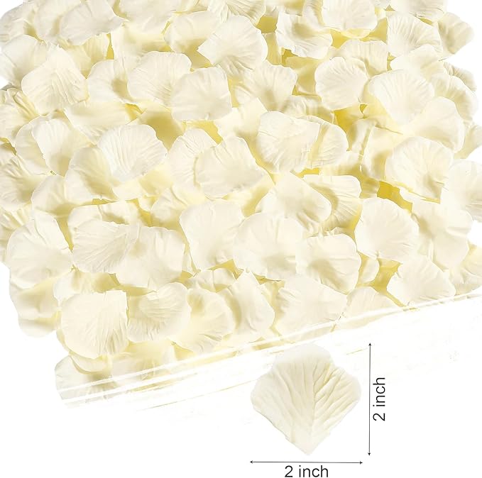 1000 Pcs Beige Rose Petals Artificial Silk Flower Petals Romantic Decorations - Image 5