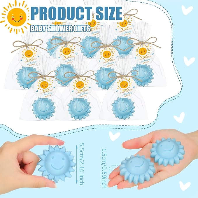 Demissle 20 Pcs Sun Soap Baby Shower Favors - Image 2