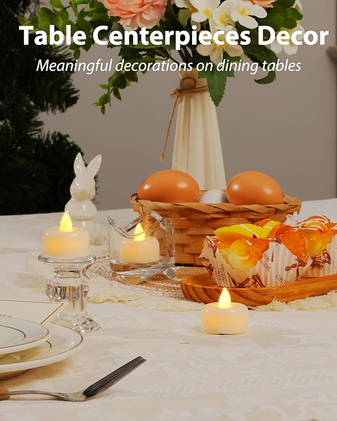 Amagic 12/24/50/100/150Pack Flameless LED Tea Lights Candles Battery Operated - Image 9