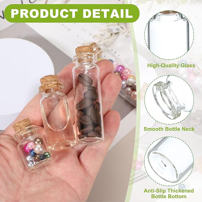 uxcell 10Pcs Mini Glass Bottles - Image 3
