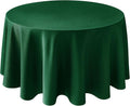 Biscaynebay Textured Fabric Round Christmas Table Cloths 108", Hunter Green by Biscaynebay