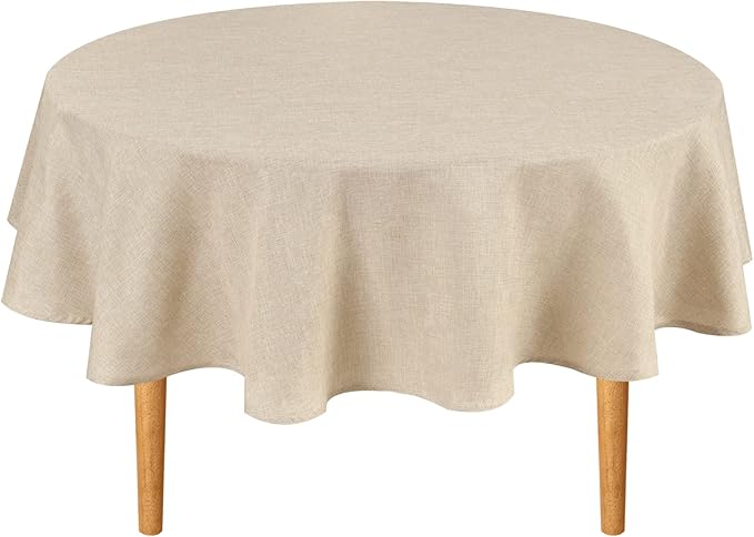 Hiasan Round Linen Tablecloth 60 Inch by Hiasan