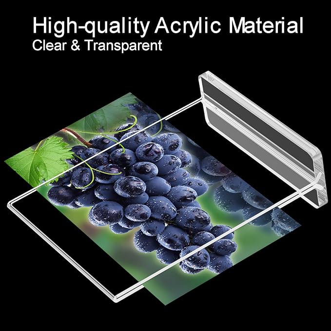 BlueValley 4x6 Acrylic Sign Holder, 12 Pack Plexiglass Picture Frame Double - Image 4