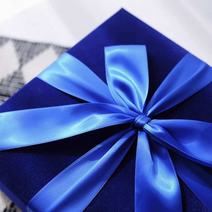 1-1/2 Inch Royal Blue Satin Ribbon 50 Yards Solid Fabric Ribbons - Image 5