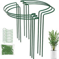 6 Pack Tall Plant Support Stakes, Peony Cages and Supports Large 10" Wide x 24" by Unknown