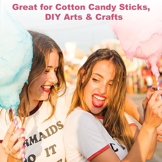14 inch Extra Long Disposable Pink/White Striped Paper Drinking Straws 0.31" - Image 6