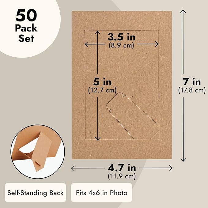 Juvale Brown Paper Frames - Image 5