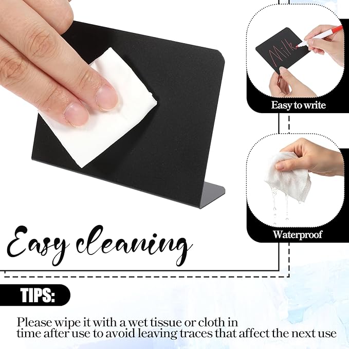 40 Pack 4"x3" Mini Chalkboard Signs - Image 4