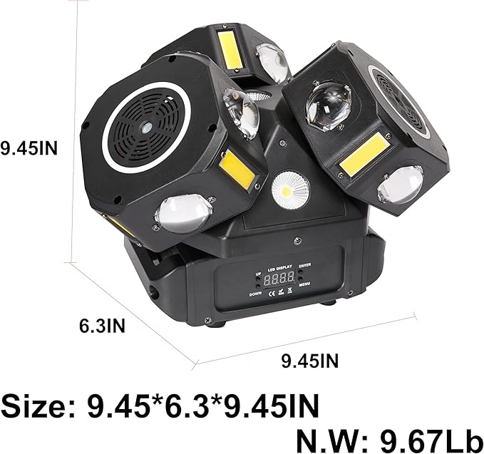 Moving Head DJ Lights for Parties, 16X10W RGBW 4-in-1 Party Light - Image 5