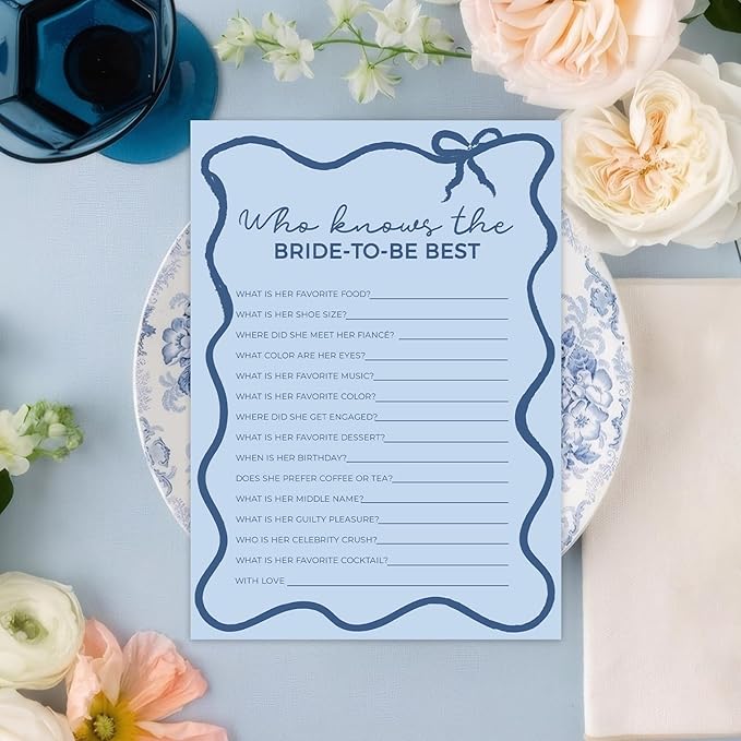 DEEKA 30 PCS Bridal Shower Games Card - Image 4