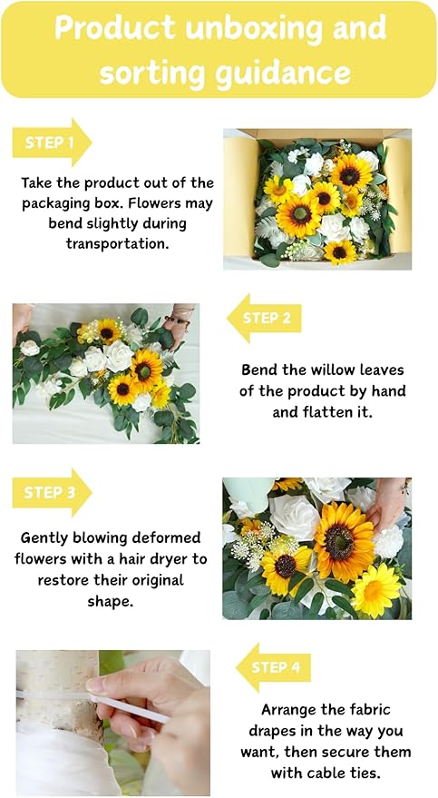 Artificial Arch Flowers Kit, Ceremony and Reception Background Rose Decoration - Image 5
