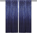 4FTx8FT Navy Blue Sequin Backdrop Curtains 2 Panels Sparkly Background Drapes by HMQIANG