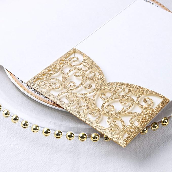 ponatia 5.12 x 7.2 Laser Cut Invitation Pocket - Image 6