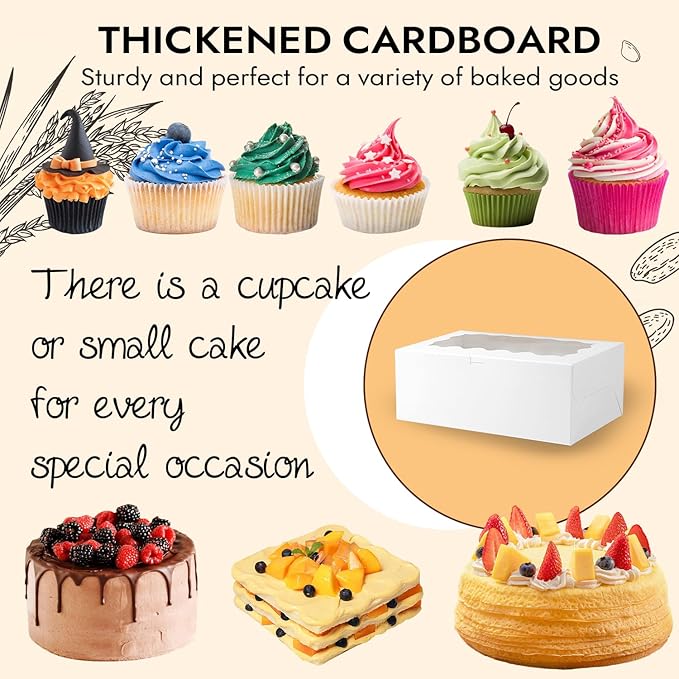 JCD 8pcs Cake Cupcake Combo Boxes - Image 5