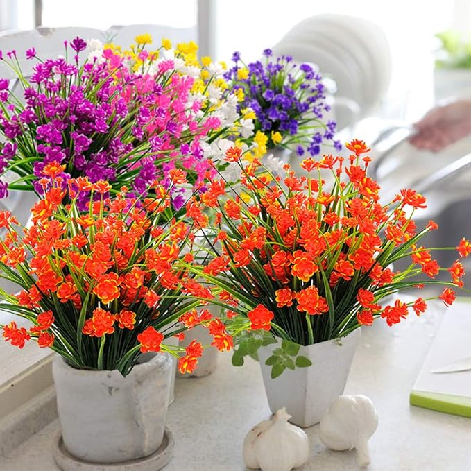 10 Bundles Artificial Daffodil Outdoors Flowers - Image 4