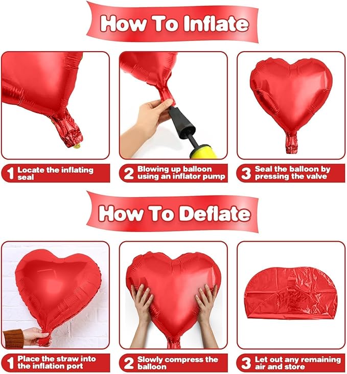 Red Heart Balloons - Image 3