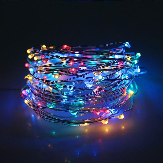 Dazzle Bright Fairy Lights Battery Operated, 4 Pack Total 80FT 240LED Silver - Image 4
