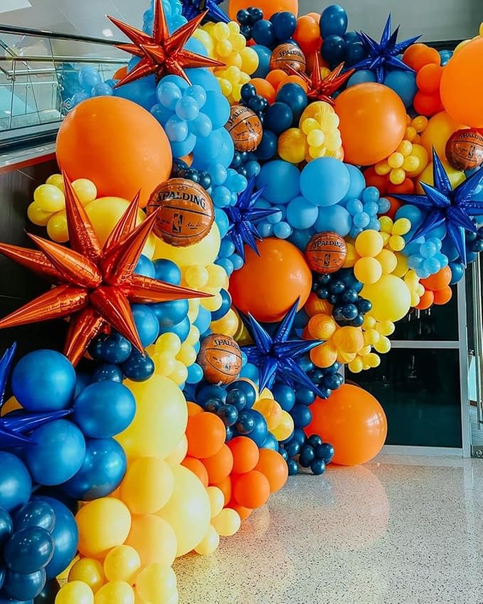 3pcs 26inch orange Star foil balloons.orange Explosion Star burst star - Image 5