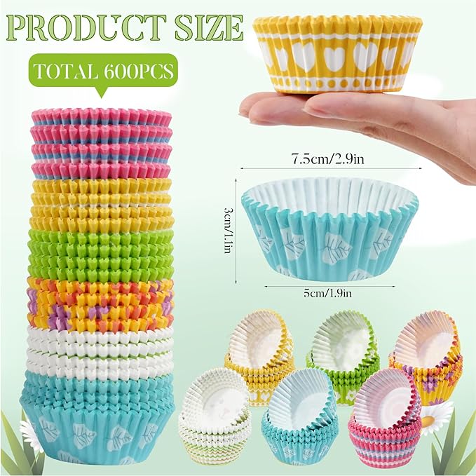 600 Count Easter Cupcake Liners - Image 2