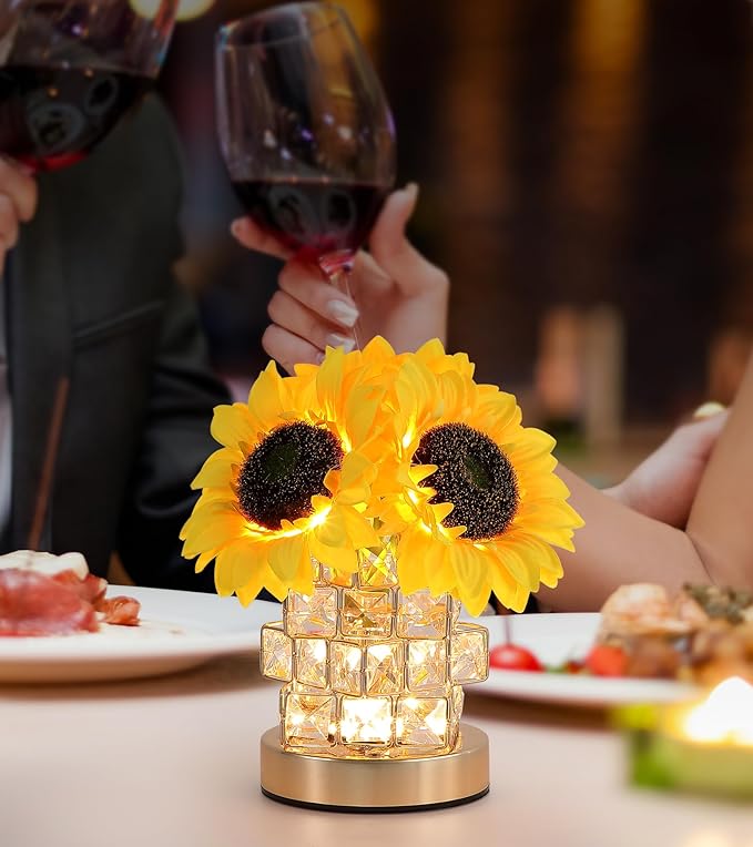Sunflowers Lamp, Rechargeable Cordless Touch Lamp, 3-Colour Infinitely Dimming - Image 8