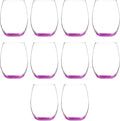 DISCOUNT PROMOS Stemless Wine Glass 9 oz. Set of 10, Bulk Pack by DISCOUNTPROMOS