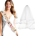 Floral Bride to Be Sash by RhinestoneSash