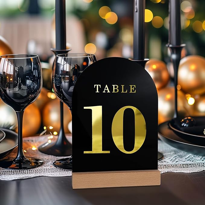 Wedding Table Numbers 1-10, Acrylic Arch Signs by ORGANTEAM