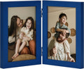 decorUhome Double 4x6 Picture Frame Vertical, Engineered Wood Bifold Photo Frame by decorUhome