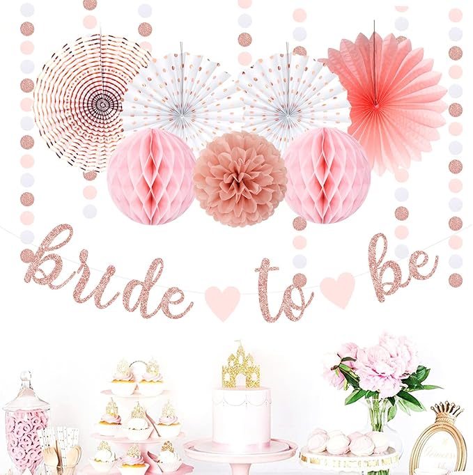 Light-Pink Rose-Gold Bachelorette Party-Decorations - Image 7