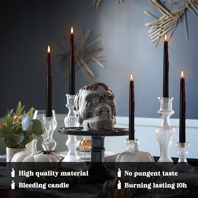 24 Pcs 10 Inch Vampire Blood Taper Candles Vampire Blood Candle, Ritual Spell - Image 4