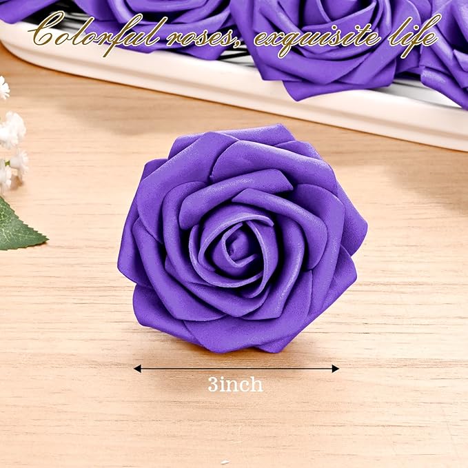 BLEUM CADE 36Pcs Artificial Flowers Fake Roses - Image 2