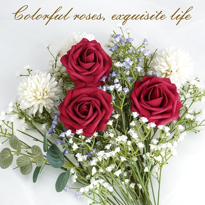 BLEUM CADE 16Pcs Artificial Flowers Fake Roses - Image 6