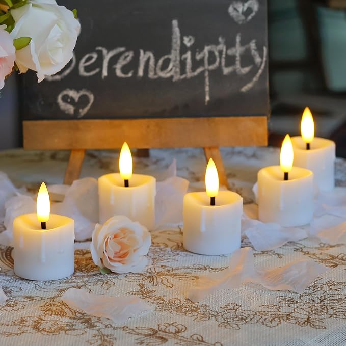 Rechargeable Flameless 1.6" x2.5" Tea Light Candles - Image 4