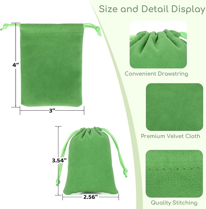 Velvet Drawstring Jewelry Bag, 3x4 Dice Bag, Or Wrapping Halloween Party Favors - Image 2