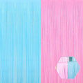 6 Pack Macaron Pink Blue Foil Fringe Curtain Backdrop, 3.28Ft x 8.2Ft Metallic by Ferwzsr