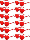 12 Pairs Heart Shaped Sunglasses by AGGKKY