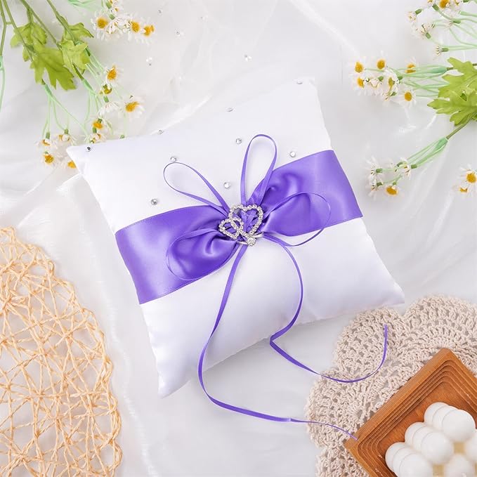 QIRMIZI Wedding Ring Pillow and Flower Girl Basket Set – Adorned - Image 6